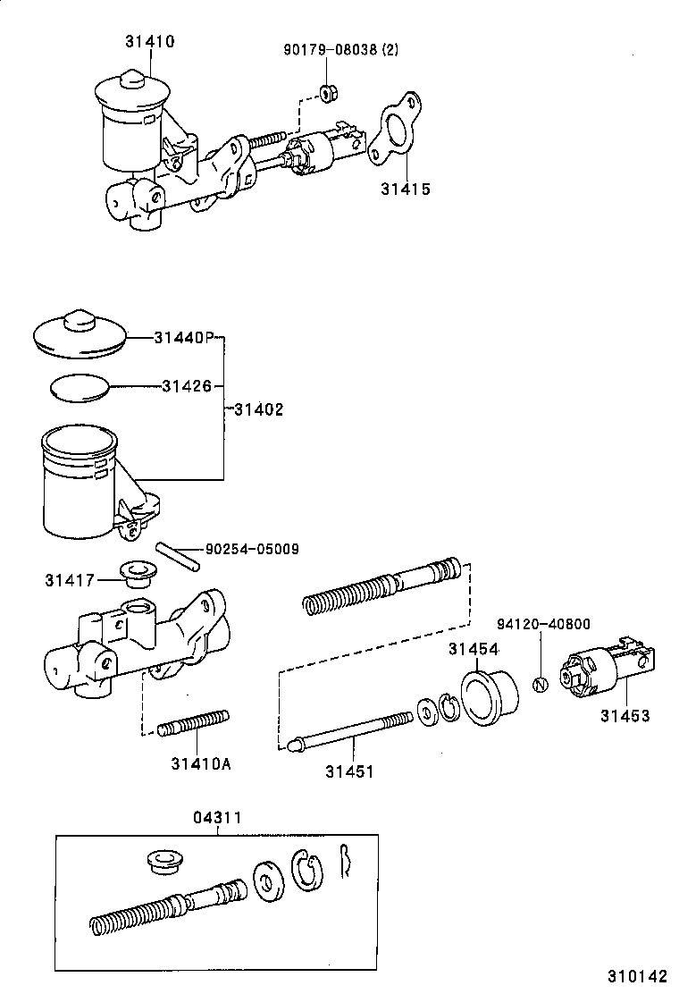  LVN CRE TRN MRN |  CLUTCH MASTER CYLINDER