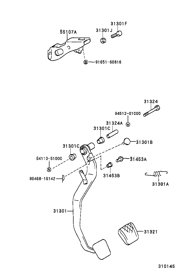  LVN CRE TRN MRN |  CLUTCH PEDAL FLEXIBLE HOSE