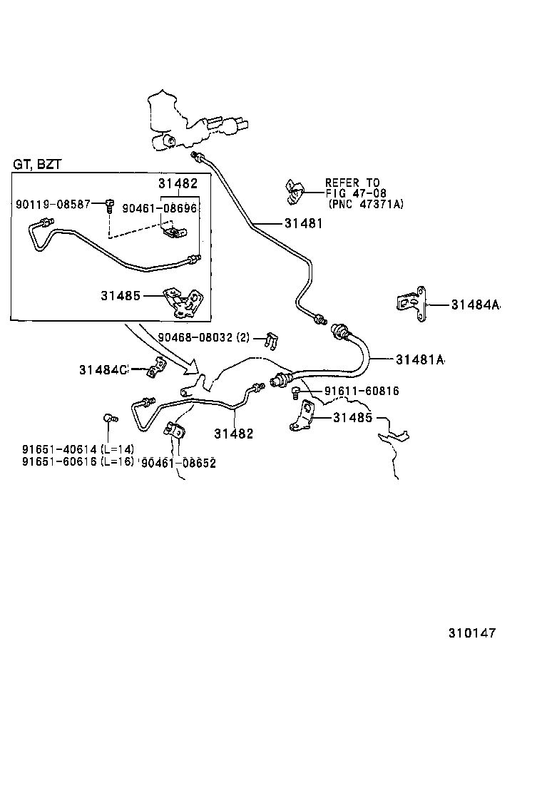  SPRINTER |  CLUTCH PEDAL FLEXIBLE HOSE