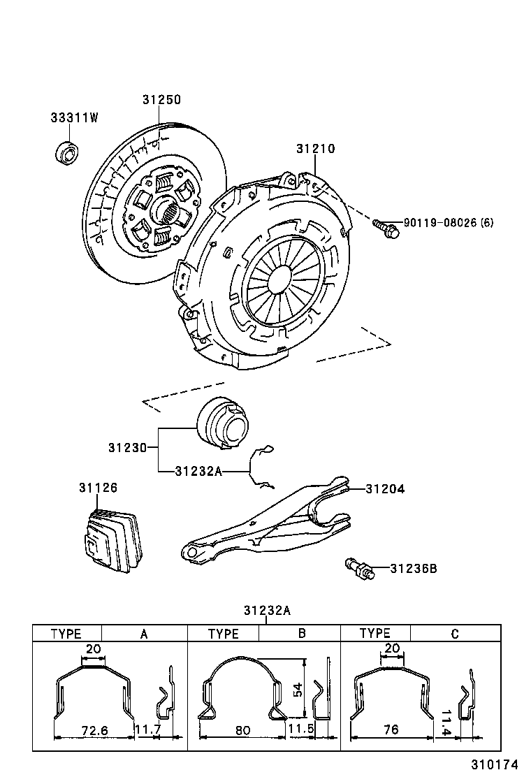  REGIUS TOURING HIACE |  CLUTCH RELEASE FORK