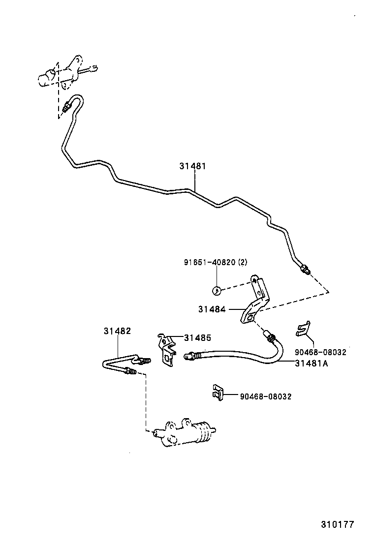  REGIUS TOURING HIACE |  CLUTCH PEDAL FLEXIBLE HOSE