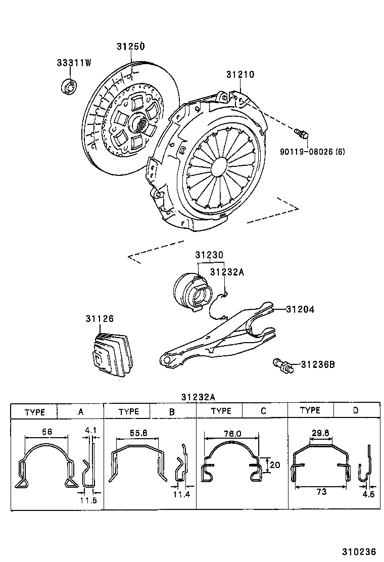  LAND CRUISER S T H T |  CLUTCH RELEASE FORK