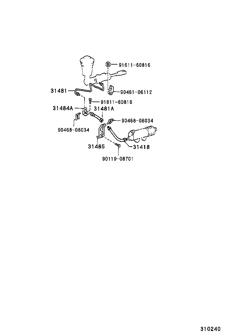  LAND CRUISER S T H T |  CLUTCH PEDAL FLEXIBLE HOSE