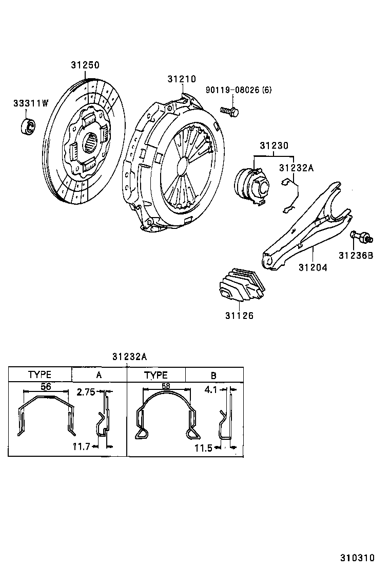  DYNA 200 TOYOACE G25 |  CLUTCH RELEASE FORK