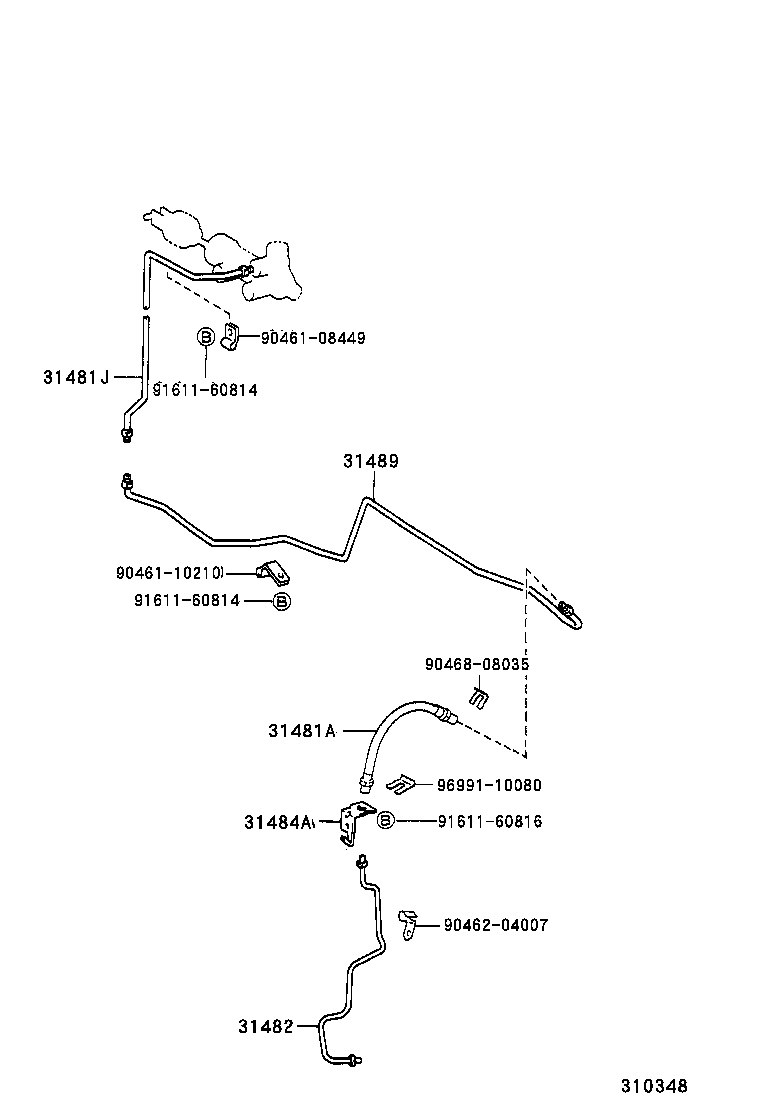  DYNA 150 TOYOACE G15 |  CLUTCH PEDAL FLEXIBLE HOSE