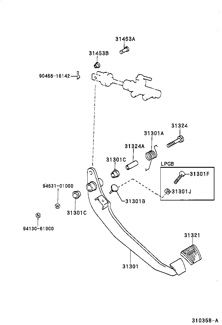  DYNA 200 TOYOACE G25 |  CLUTCH PEDAL FLEXIBLE HOSE