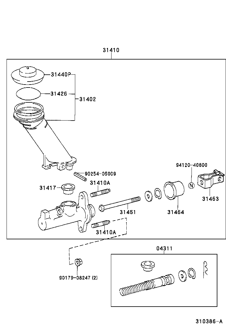  CALDINA |  CLUTCH MASTER CYLINDER