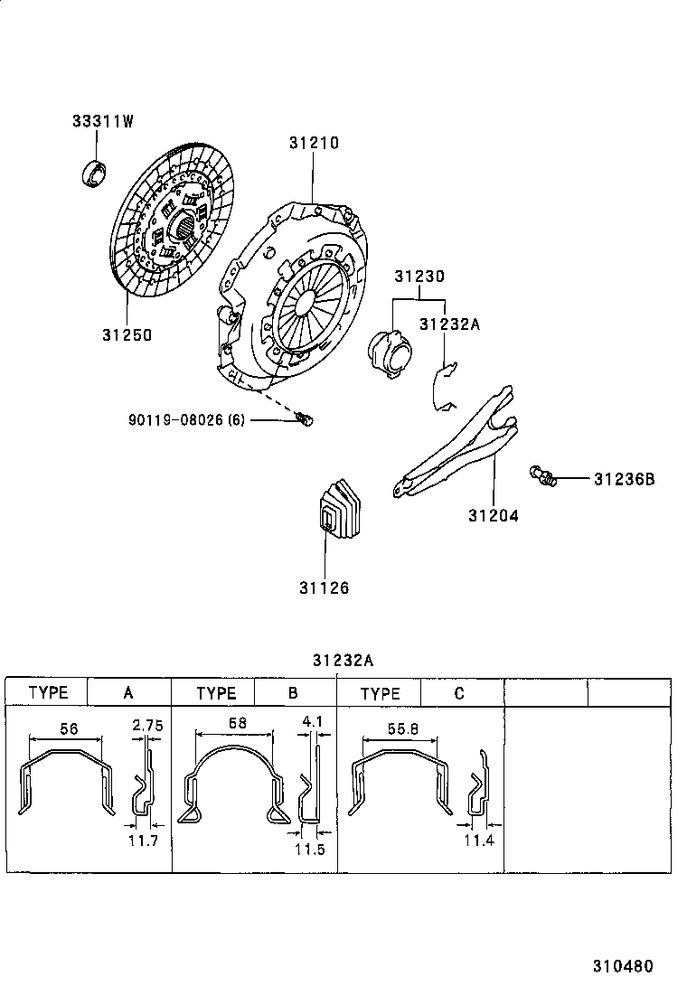  CROWN |  CLUTCH RELEASE FORK