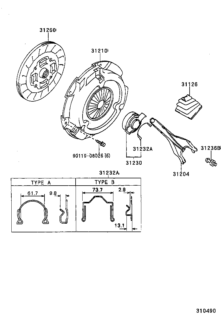 CALDINA | CLUTCH RELEASE FORK