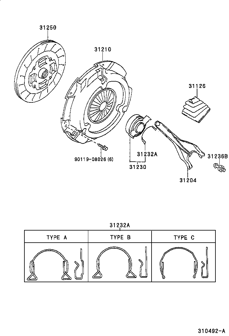  CALDINA |  CLUTCH RELEASE FORK