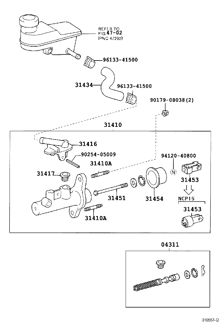  VITZ |  CLUTCH MASTER CYLINDER