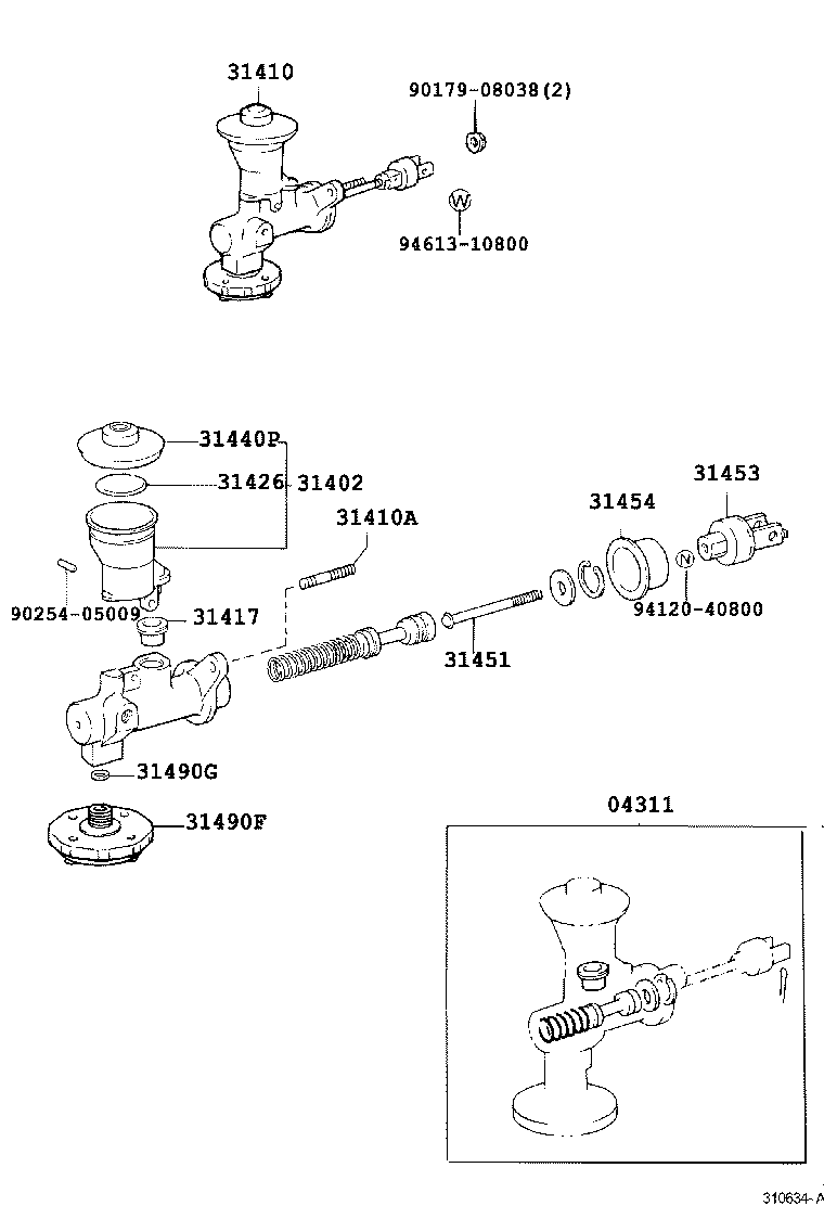  LAND CRUISER S T H T |  CLUTCH MASTER CYLINDER