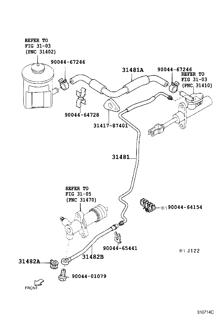  CAMI |  CLUTCH PEDAL FLEXIBLE HOSE