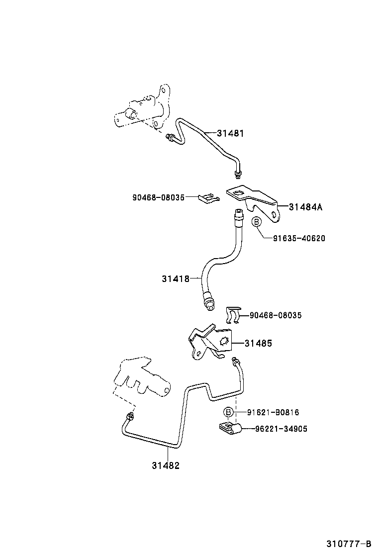  VITZ |  CLUTCH PEDAL FLEXIBLE HOSE