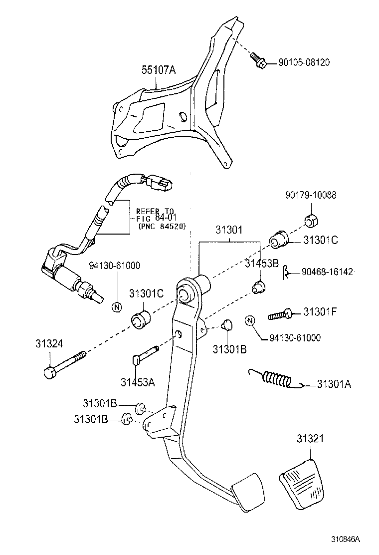  VITZ |  CLUTCH PEDAL FLEXIBLE HOSE