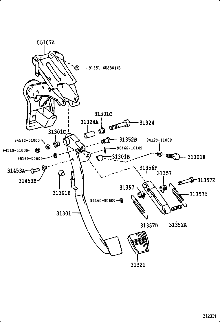  ESTIMA EMINA LUCIDA |  CLUTCH PEDAL FLEXIBLE HOSE