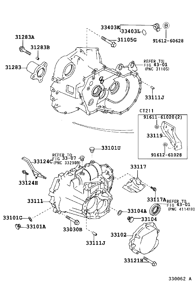  CARINA FF |  CLUTCH HOUSING TRANSMISSION CASE MTM