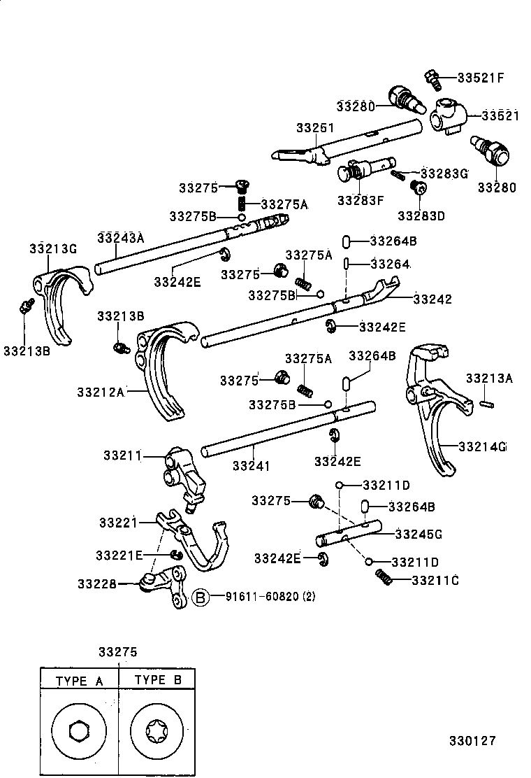  SOARER |  GEAR SHIFT FORK LEVER SHAFT MTM