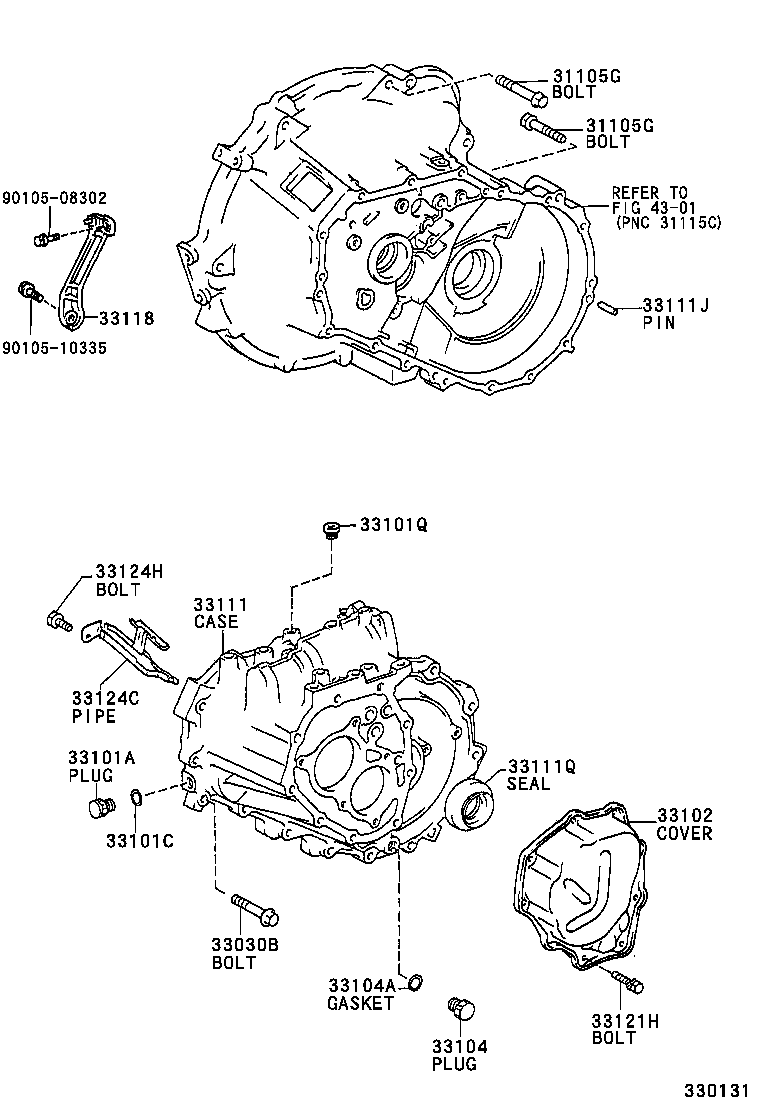  COROLLA 2 |  CLUTCH HOUSING TRANSMISSION CASE MTM