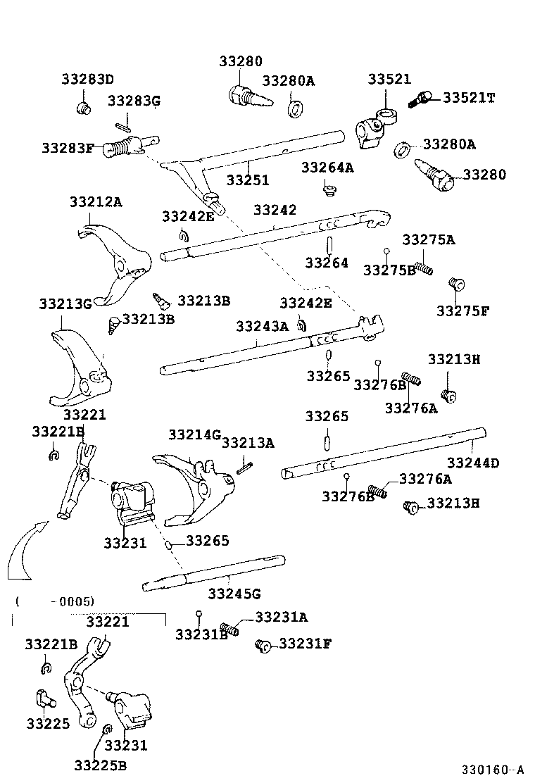  MARK 2 |  GEAR SHIFT FORK LEVER SHAFT MTM