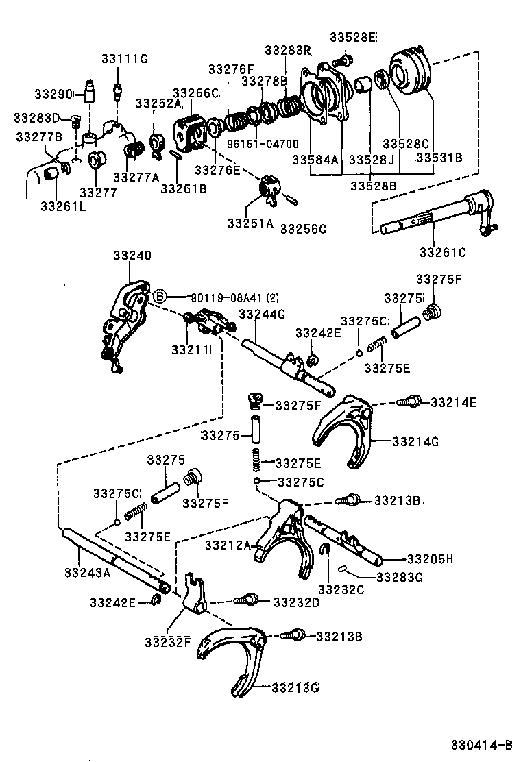  SPRINTER CARIB |  GEAR SHIFT FORK LEVER SHAFT MTM