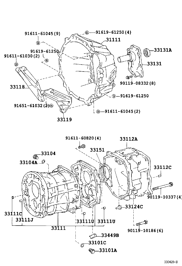  LAND CRUISER S T H T |  CLUTCH HOUSING TRANSMISSION CASE MTM