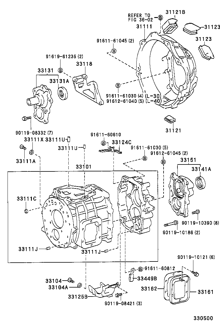  DYNA 200 TOYOACE G25 |  CLUTCH HOUSING TRANSMISSION CASE MTM
