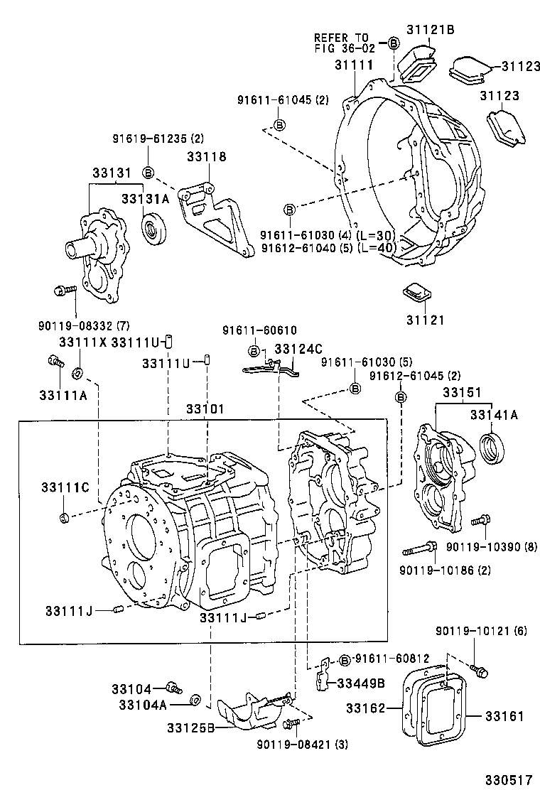  DYNA 200 TOYOACE G25 |  CLUTCH HOUSING TRANSMISSION CASE MTM