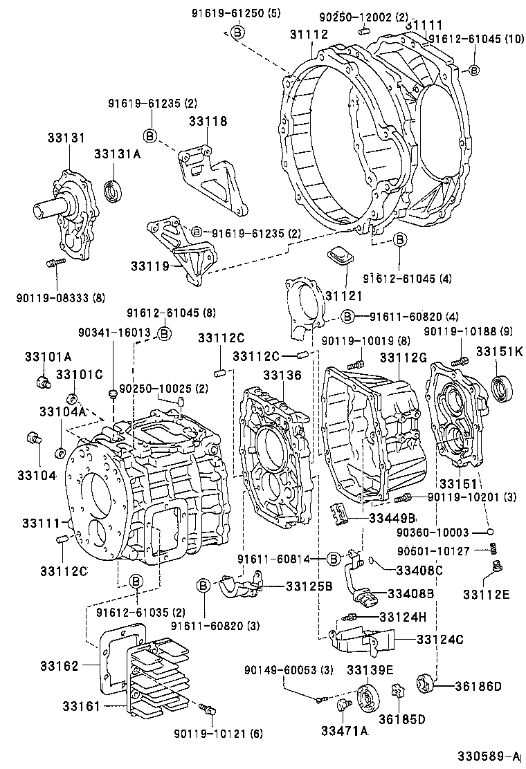  DYNA 200 TOYOACE G25 |  CLUTCH HOUSING TRANSMISSION CASE MTM
