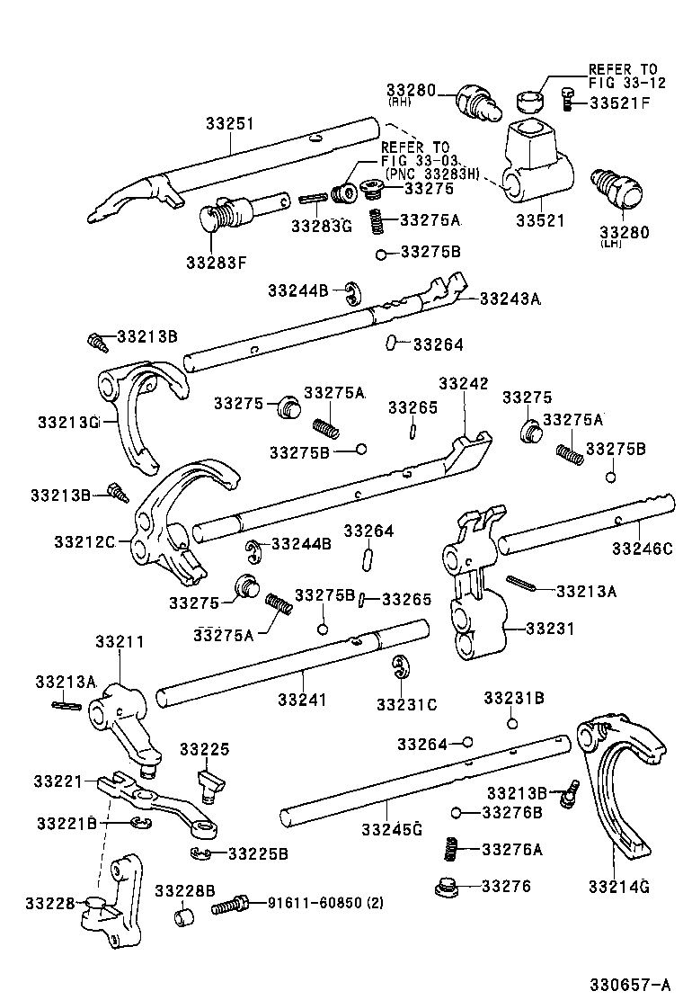 HILUX | GEAR SHIFT FORK LEVER SHAFT MTM