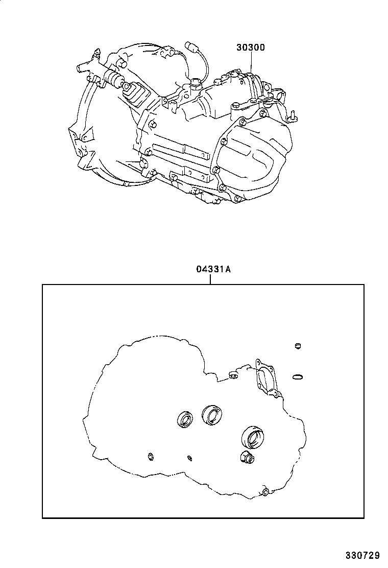  COROLLA 2 |  TRANSAXLE OR TRANSMISSION ASSY GASKET KIT MTM