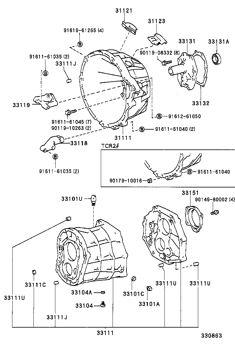  ESTIMA EMINA LUCIDA |  CLUTCH HOUSING TRANSMISSION CASE MTM