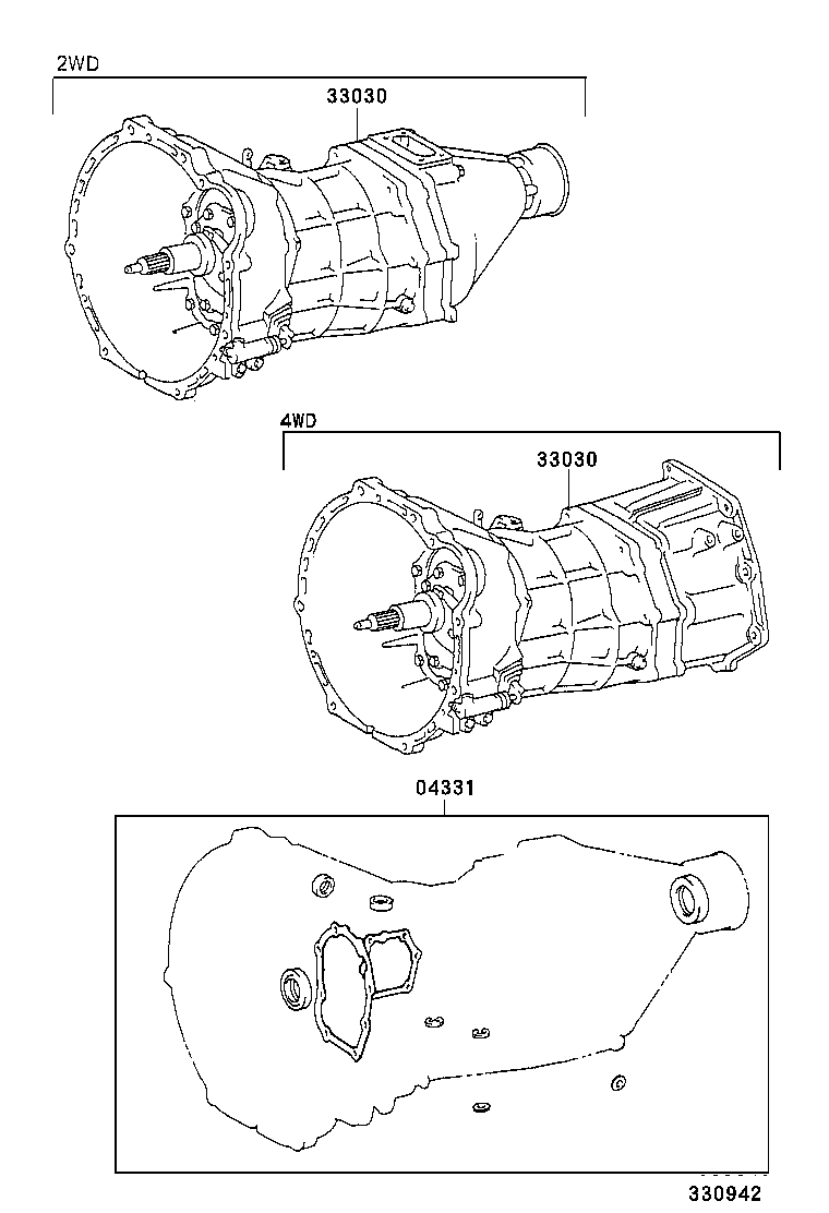  ESTIMA EMINA LUCIDA |  TRANSAXLE OR TRANSMISSION ASSY GASKET KIT MTM