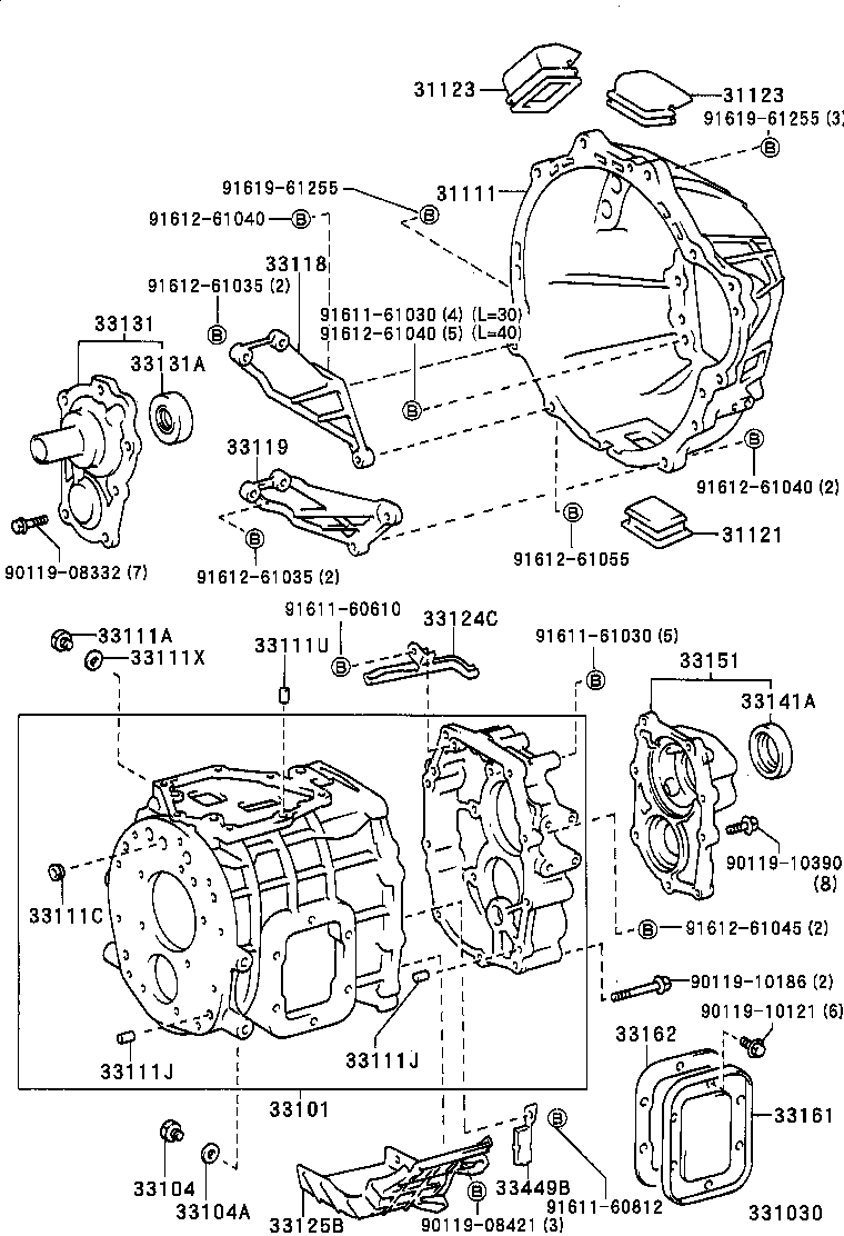  DYNA 200 TOYOACE G25 |  CLUTCH HOUSING TRANSMISSION CASE MTM