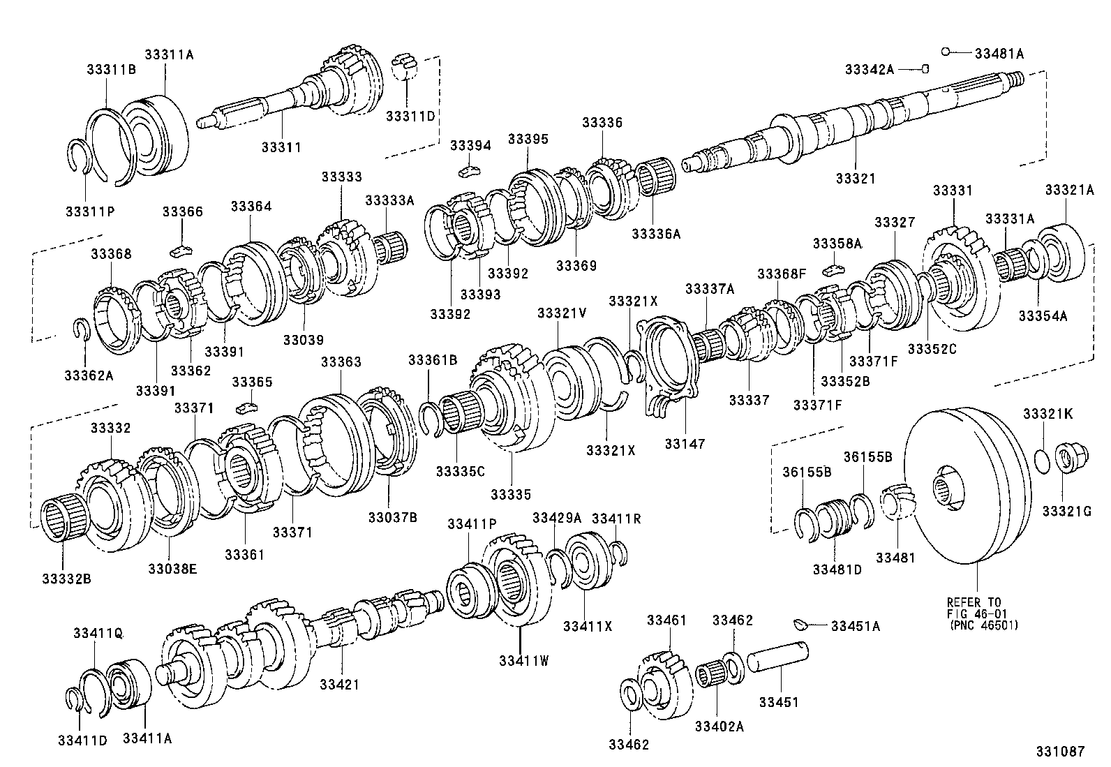  DYNA 200 TOYOACE G25 |  TRANSMISSION GEAR MTM