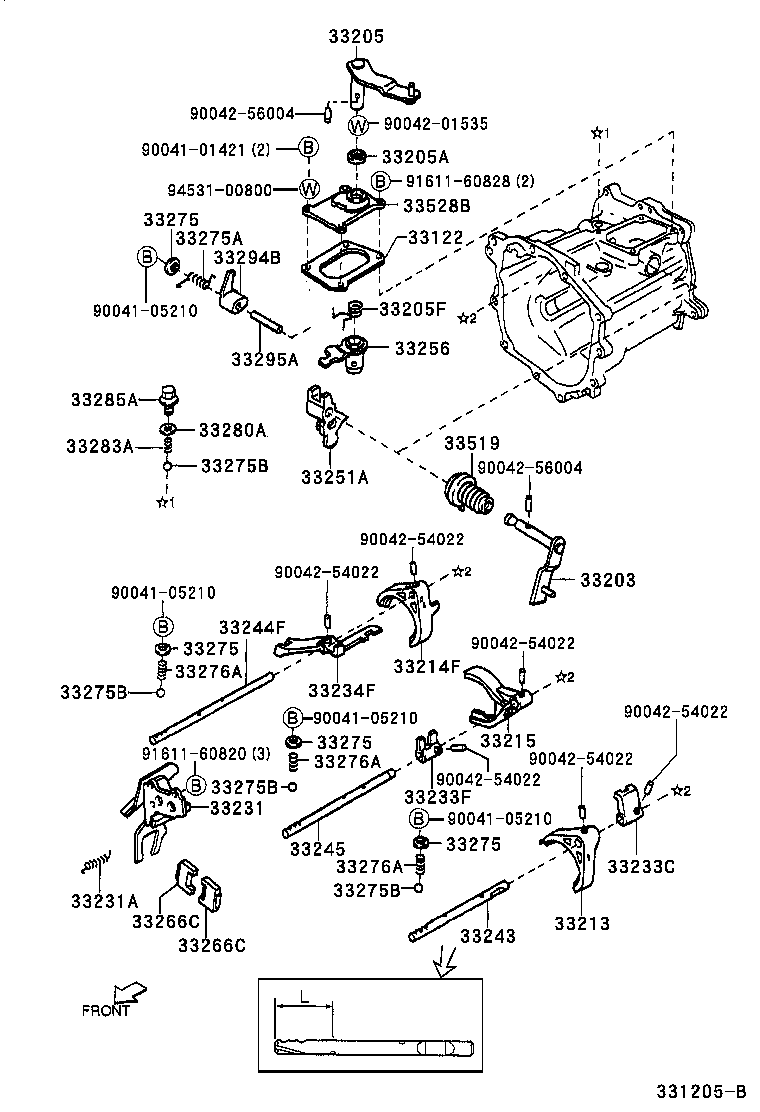  CAMI |  GEAR SHIFT FORK LEVER SHAFT MTM