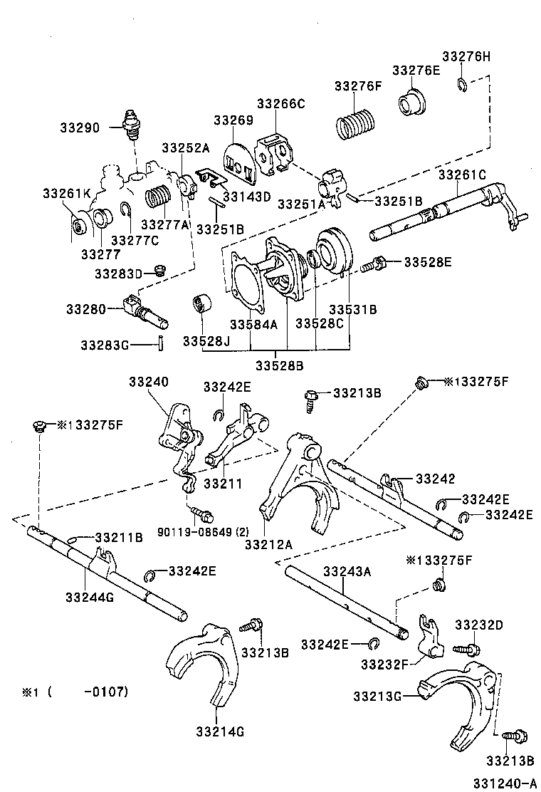SPRINTER CARIB | GEAR SHIFT FORK LEVER SHAFT MTM