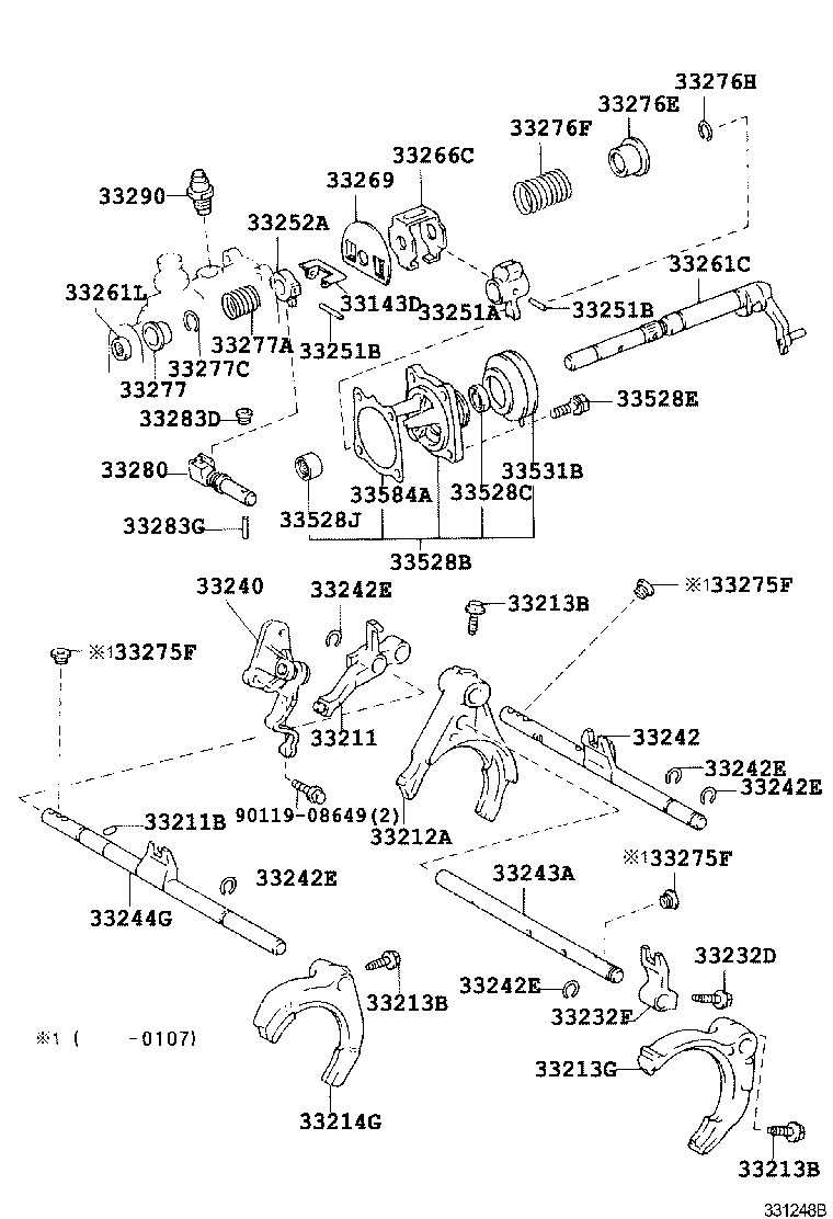  CALDINA |  GEAR SHIFT FORK LEVER SHAFT MTM
