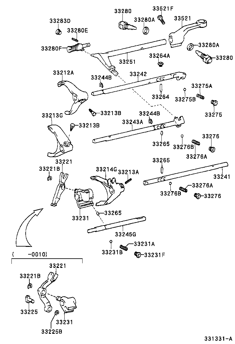  SUPRA |  GEAR SHIFT FORK LEVER SHAFT MTM