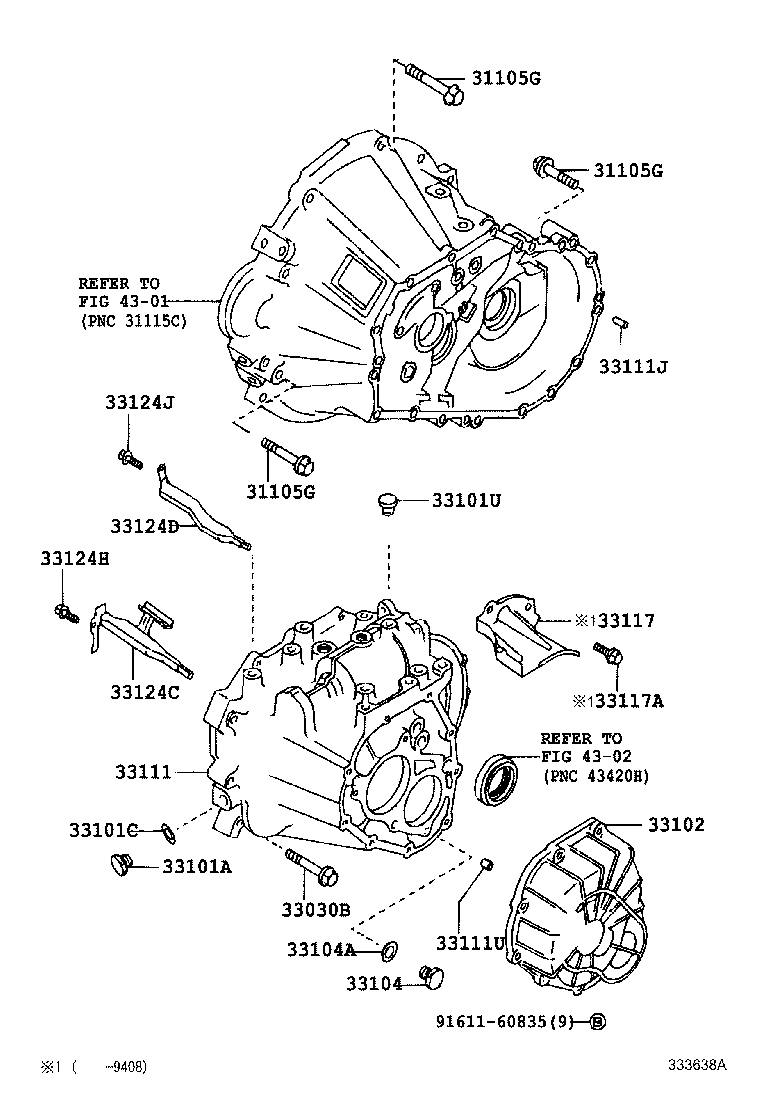  CALDINA |  CLUTCH HOUSING TRANSMISSION CASE MTM