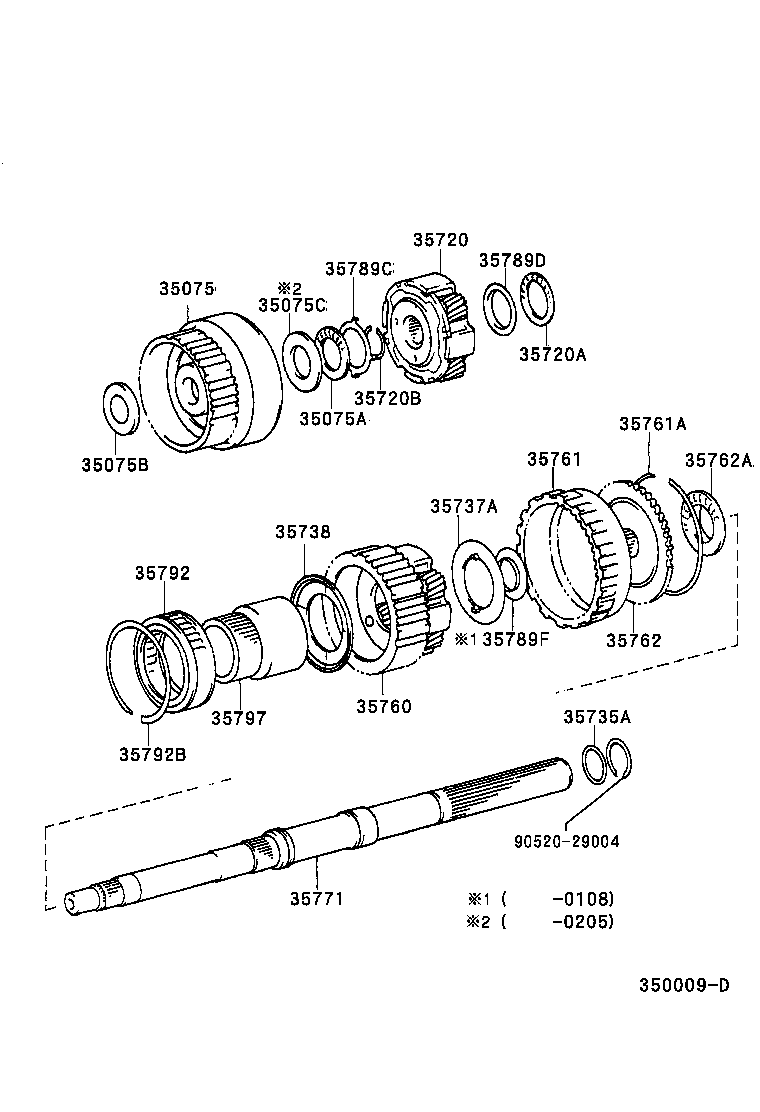  LAND CRUISER PRADO |  PLANETARY GEAR REVERSE PISTON COUNTER GEAR ATM