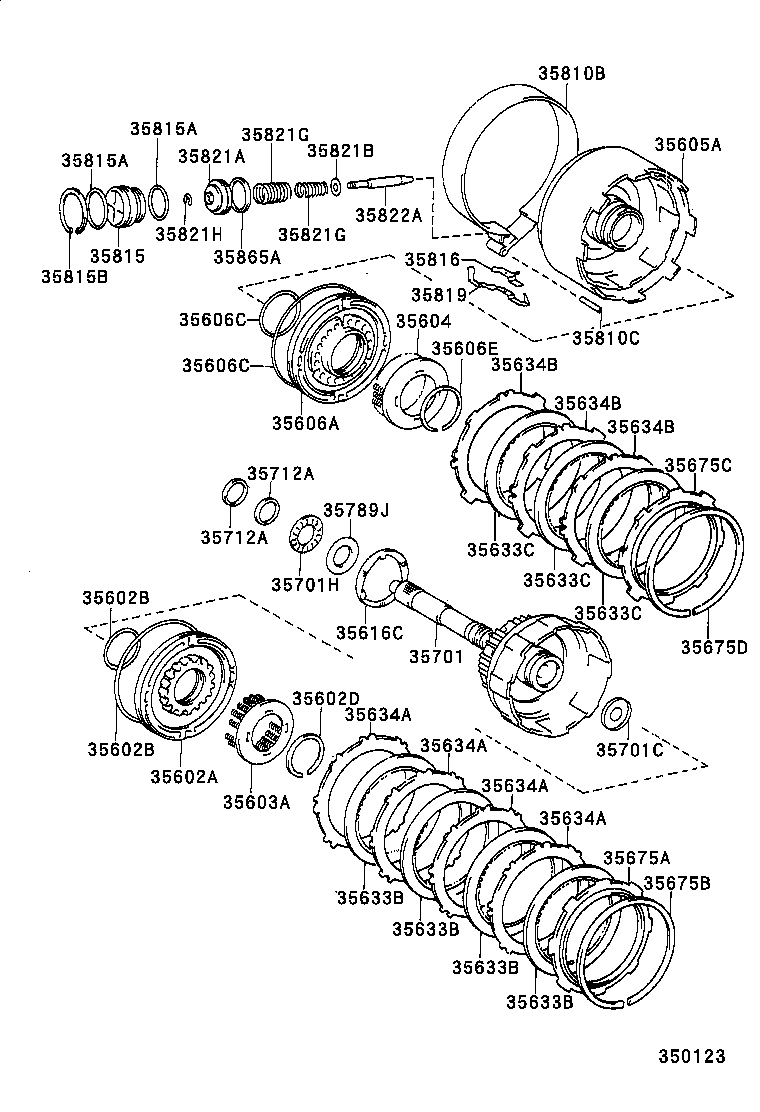  CARINA FF |  BRAKE BAND MULTIPLE DISC CLUTCH ATM