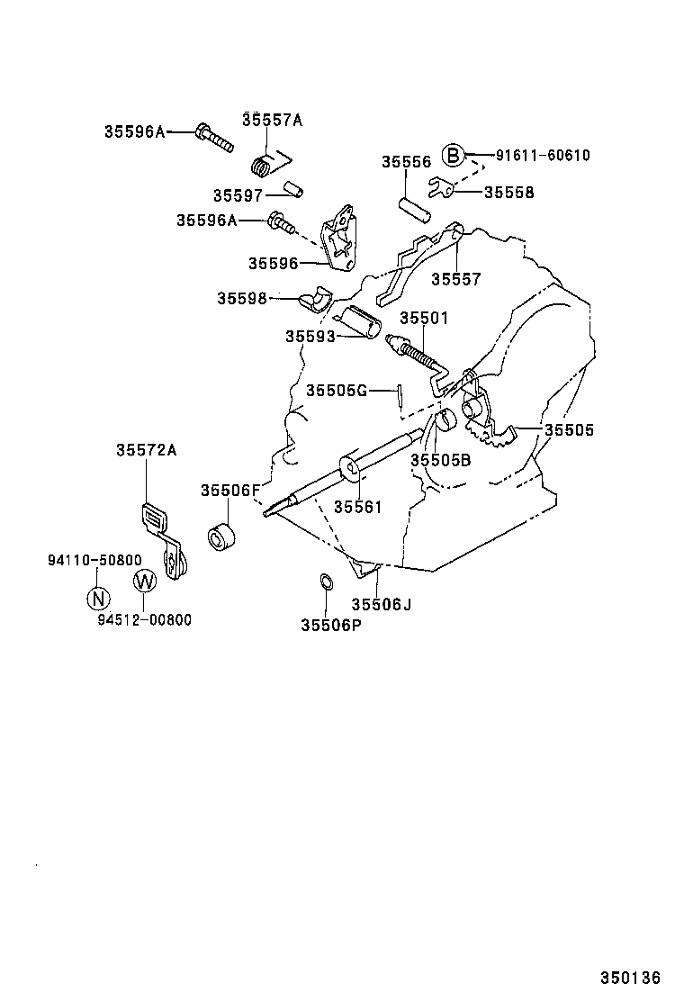  CARINA FF |  THROTTLE LINK VALVE LEVER ATM