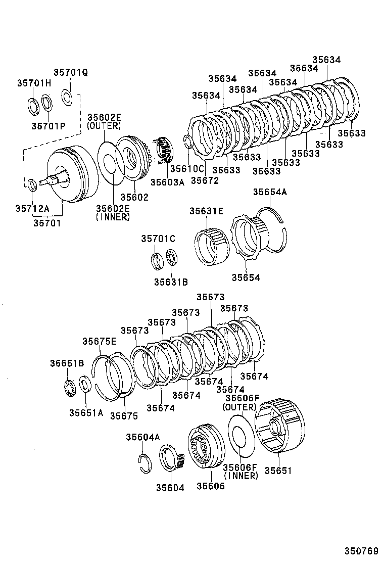  DYNA 200 TOYOACE G25 |  BRAKE BAND MULTIPLE DISC CLUTCH ATM