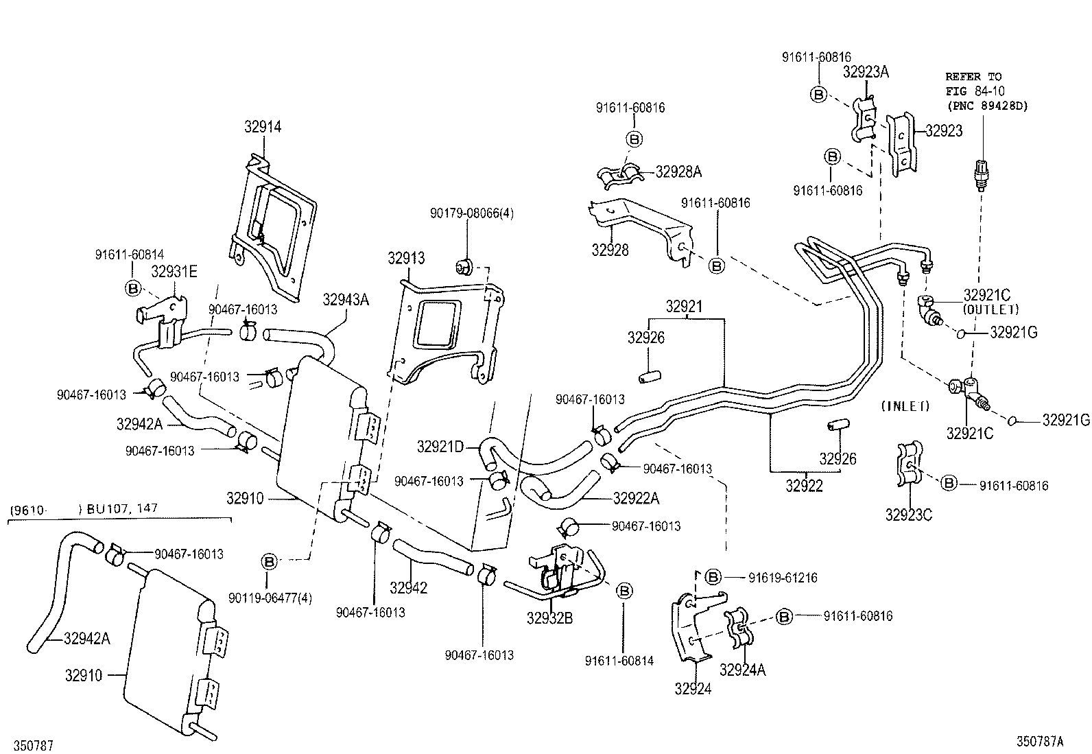  DYNA 200 TOYOACE G25 |  OIL COOLER TUBE ATM