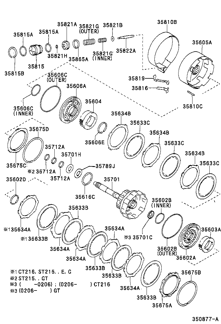  CALDINA |  BRAKE BAND MULTIPLE DISC CLUTCH ATM