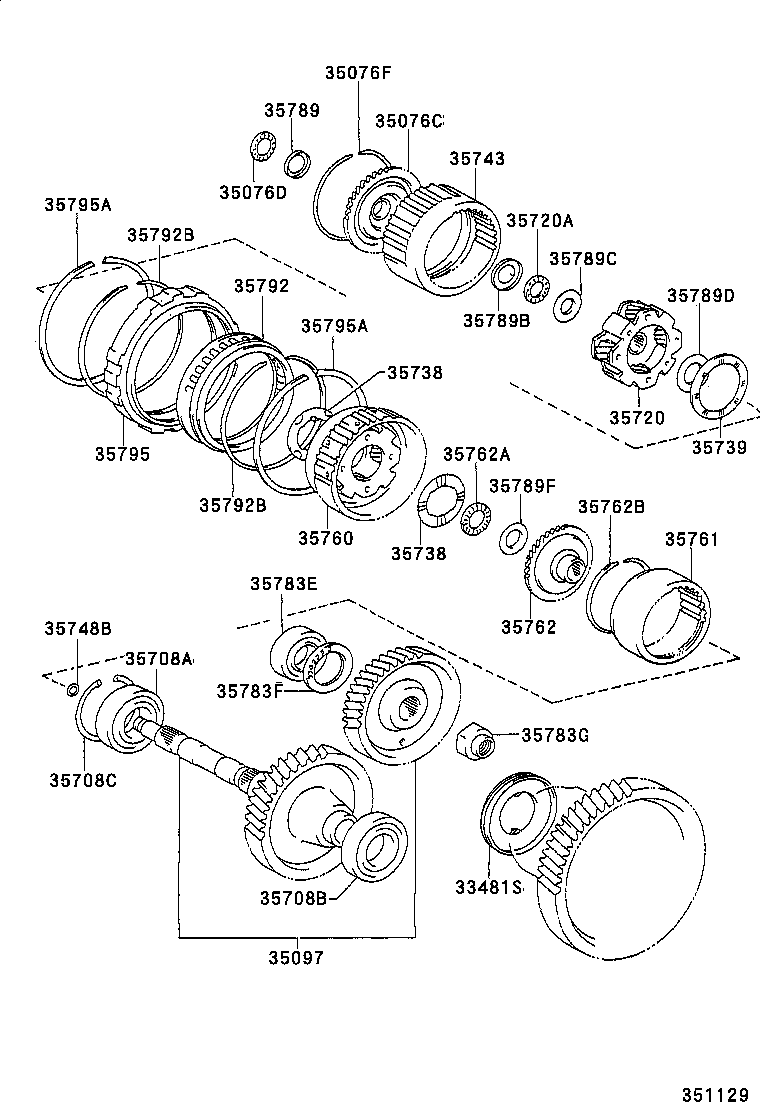  CORSA TERCEL |  PLANETARY GEAR REVERSE PISTON COUNTER GEAR ATM