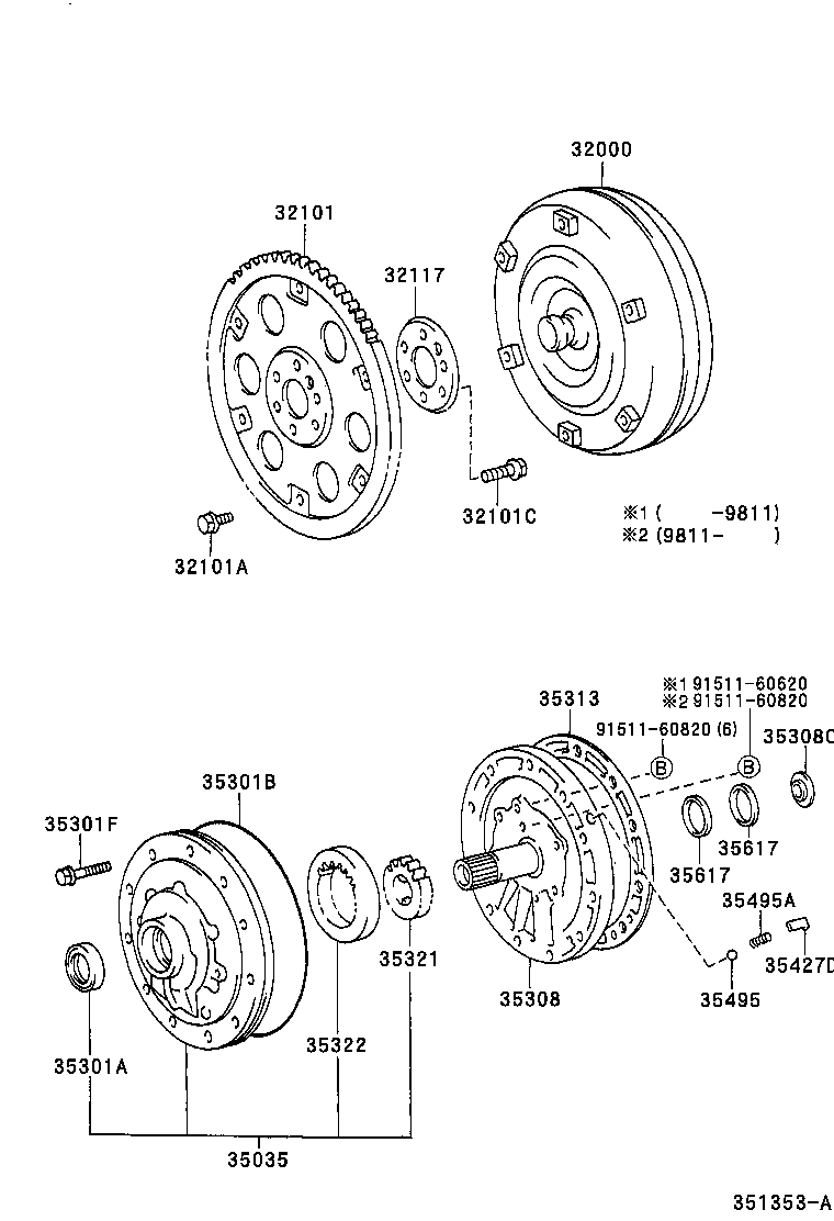  DYNA 200 TOYOACE G25 |  TORQUE CONVERTER FRONT OIL PUMP CHAIN ATM