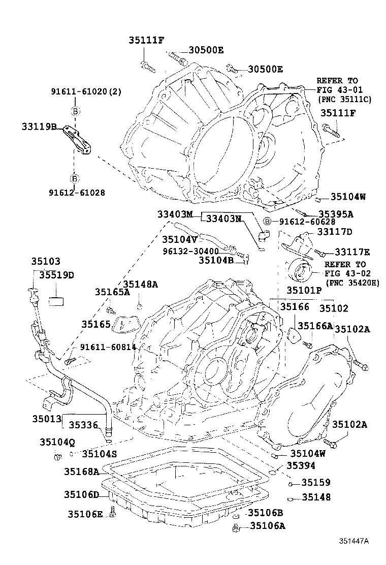 CARINA FF | TRANSMISSION CASE OIL PAN ATM