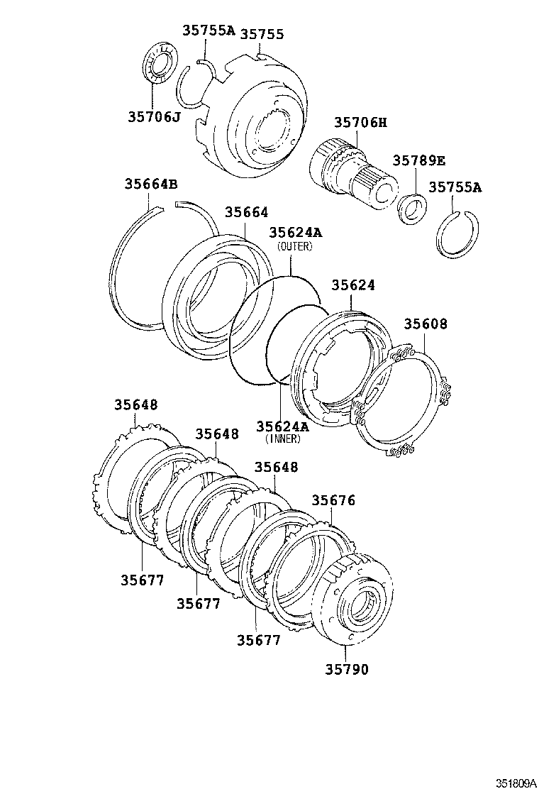  CALDINA |  CENTER SUPPORT PLANETARY SUN GEAR ATM